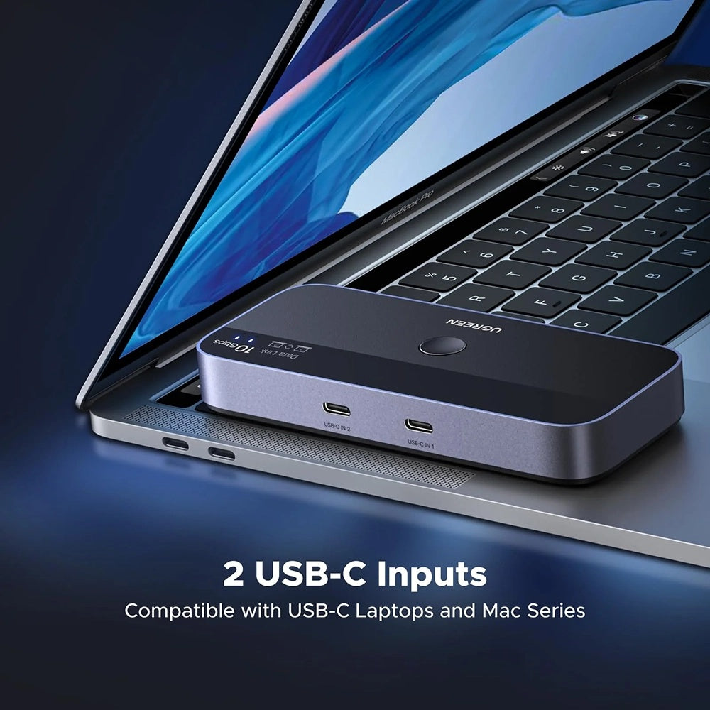 UGREEN CM691 USB Switch (45784), 3 x USB-A 3.2 - 1 x USB-C - 1 x miniUSB, Black