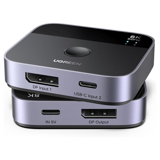 Switch Video DisplayPort / USB-C UGREEN 65878, Fekete