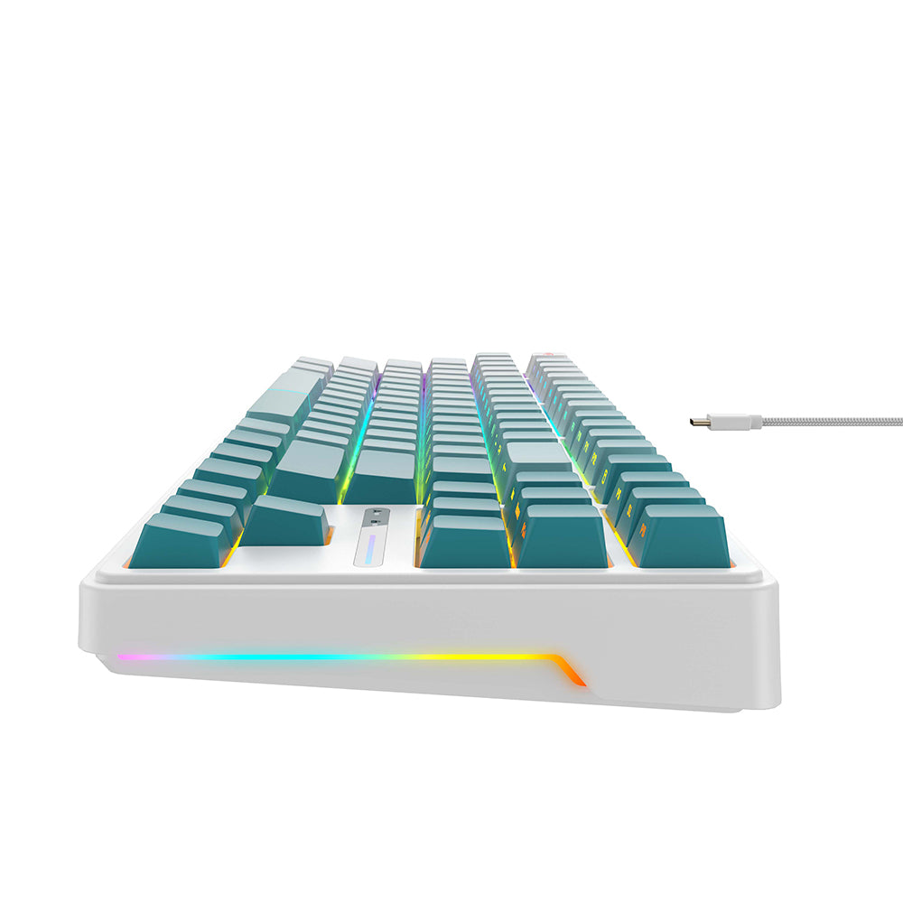 Gaming billentyűzet Wired USB HAVIT KB901L, RGB, 1.8m, Fehér Zöld