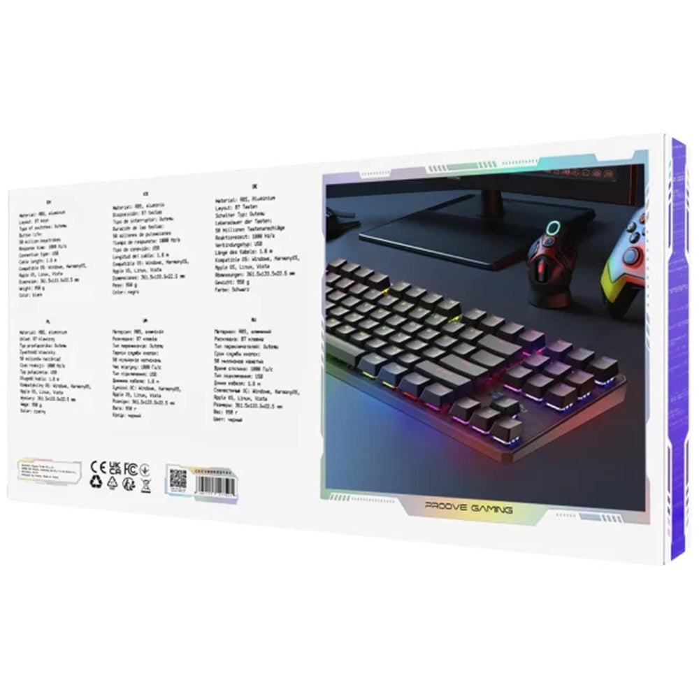 Gaming billentyűzet Wired USB Proove Everfrost, RGB, 1.8m, Fekete CKEVEN00000401