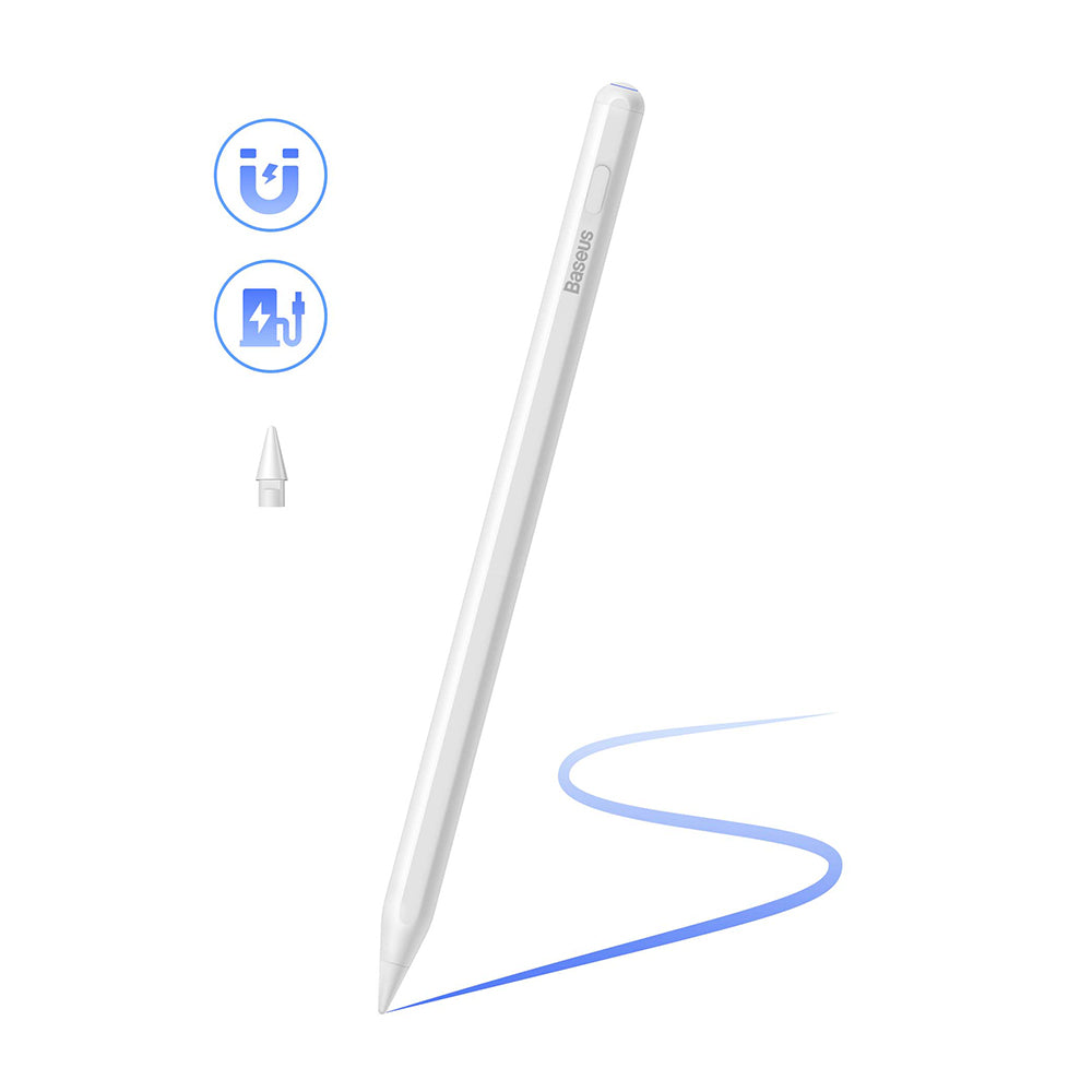 Touch Pen Baseus Smooth Writing 2 Series az Apple iPadhez, Aktív Vezeték Nélküli Verzió, Fehér SXBC080102