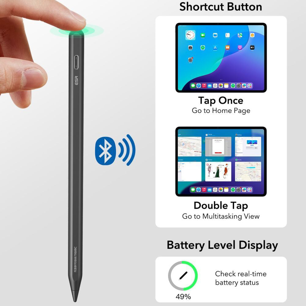 Touch Pen ESR Geo az Apple iPadhez, Aktív Verzió, Fekete