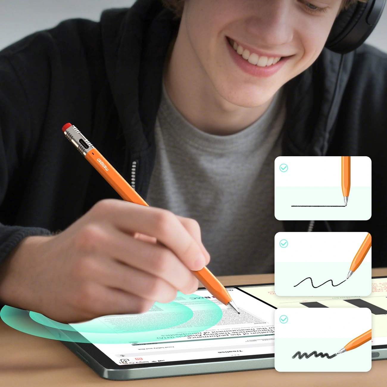 Touch Pen Metapen Air8 Pro X Apple iPad-hoz, Aktív verzió, Narancssárga ME-APP172