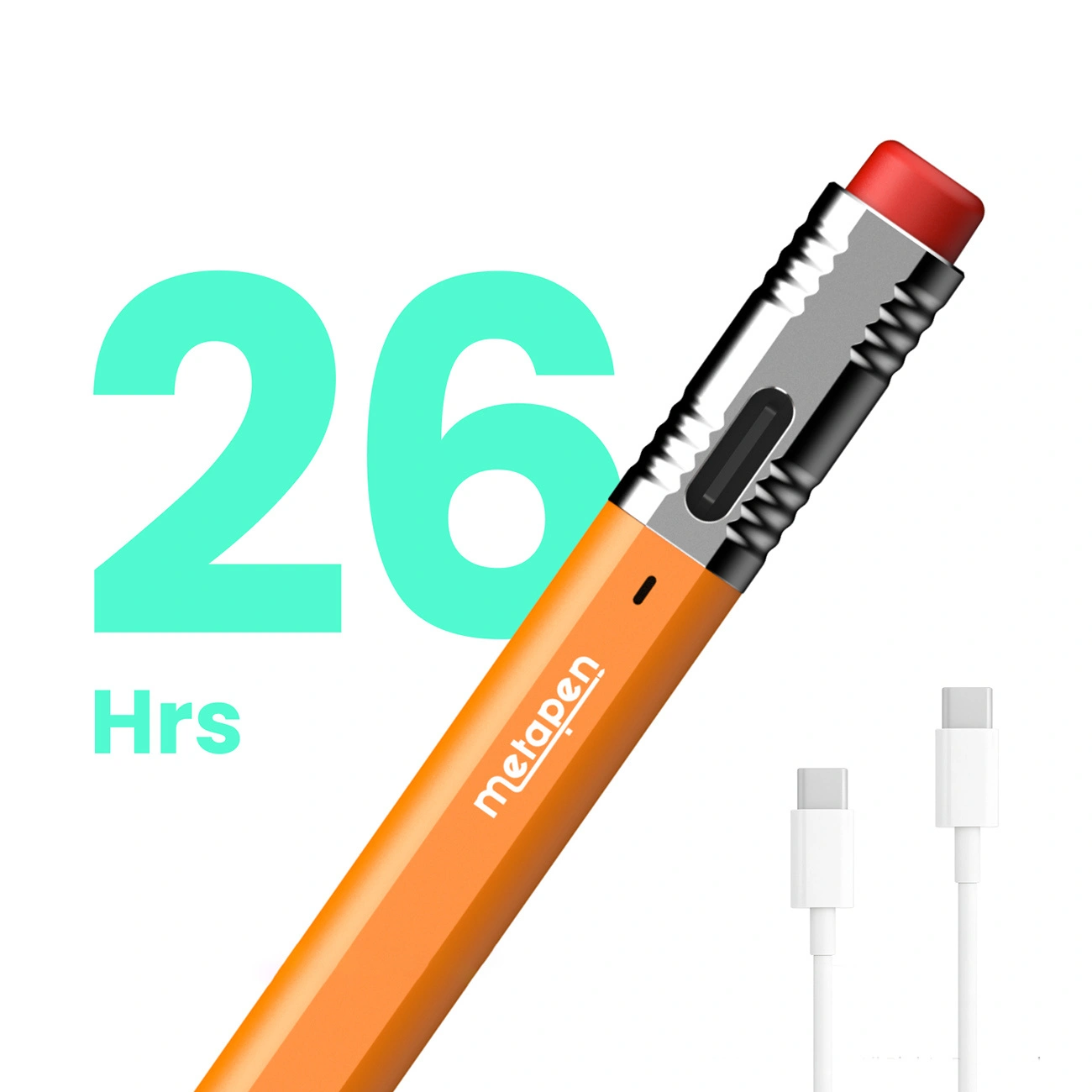Touch Pen Metapen Air8 Pro X Apple iPad-hoz, Aktív verzió, Narancssárga ME-APP172
