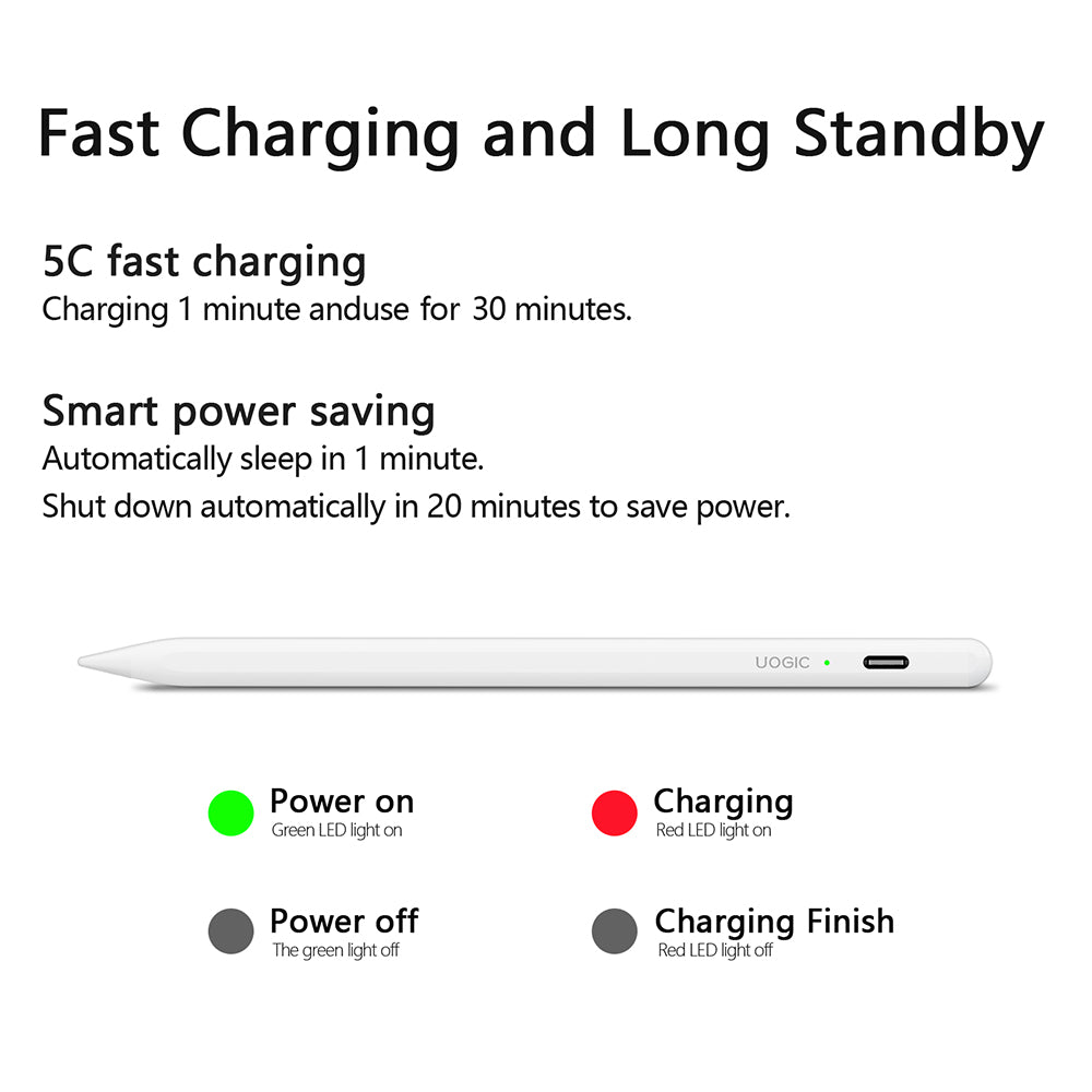Touch Pen Techsuit AC10-CP az Apple iPadhez, Aktív Változat, Fehér