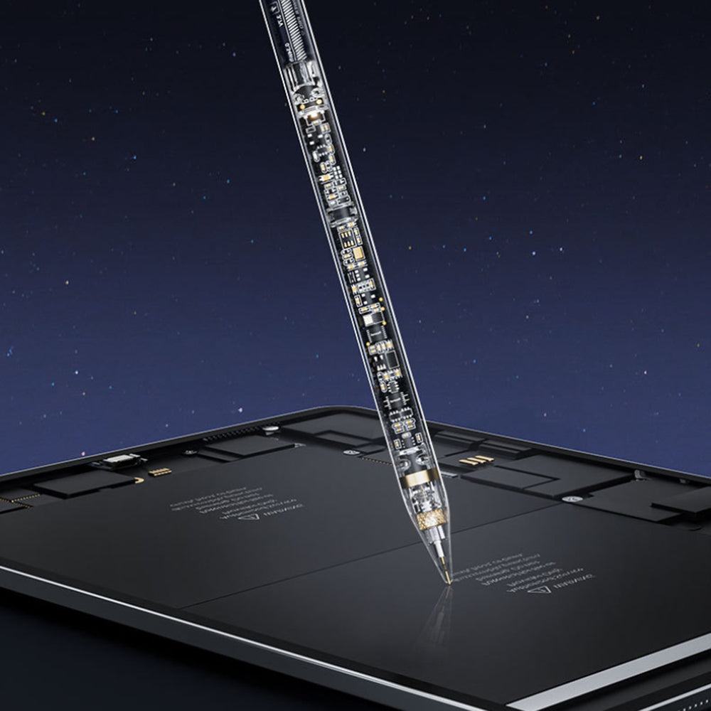 Touch Pen Techsuit C10 Pro az Apple iPadhez, Aktív Változat, Átlátszó Fekete