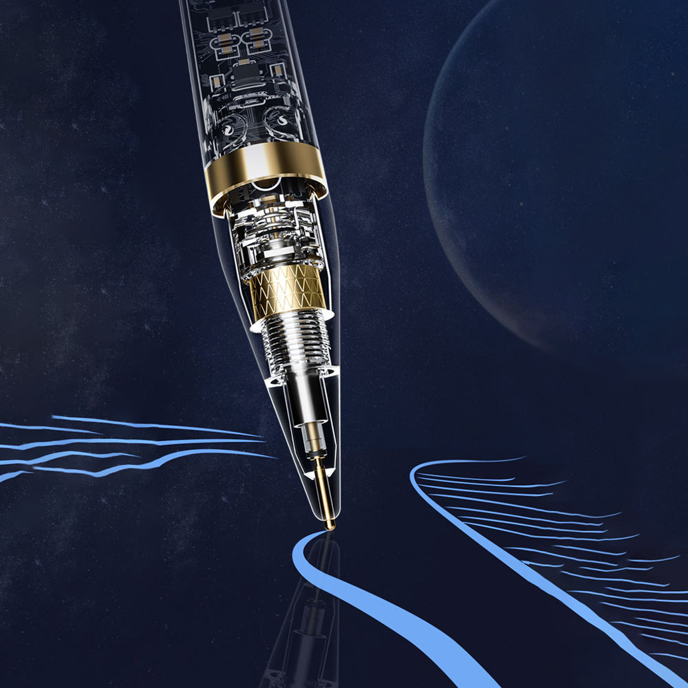 Touch Pen Techsuit C10 Pro az Apple iPadhez, Aktív Változat, Átlátszó Fekete