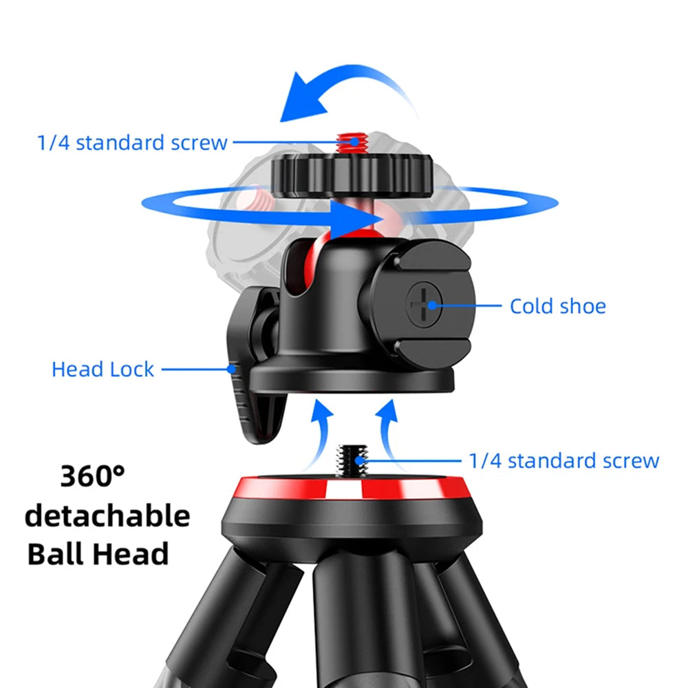 Trepied 1/4inch Techsuit C02, Fekete