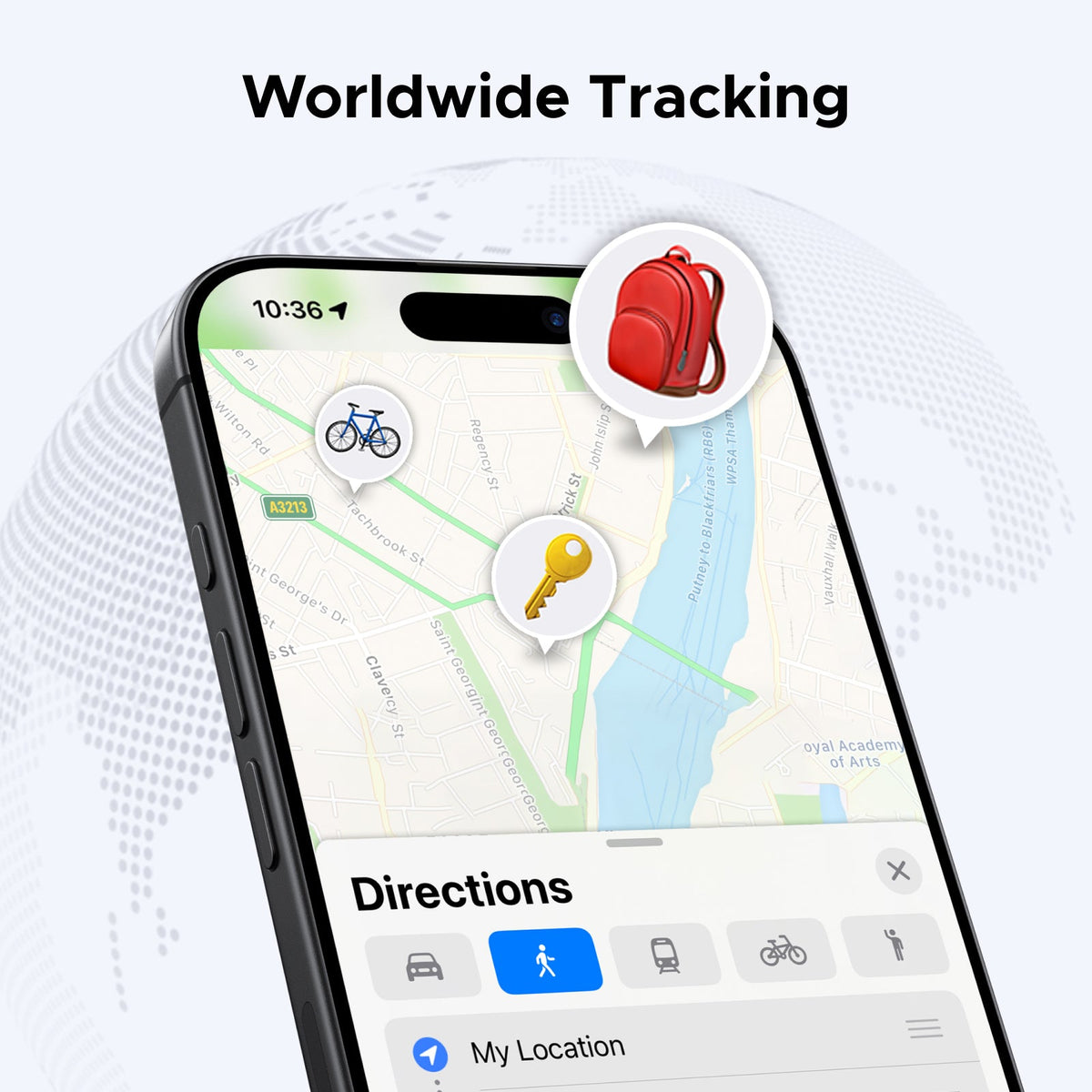 UGREEN SmartTag Pro Smart CM916 (75646P) iOS / Android sorozathoz, 4 darabos készlet, fekete