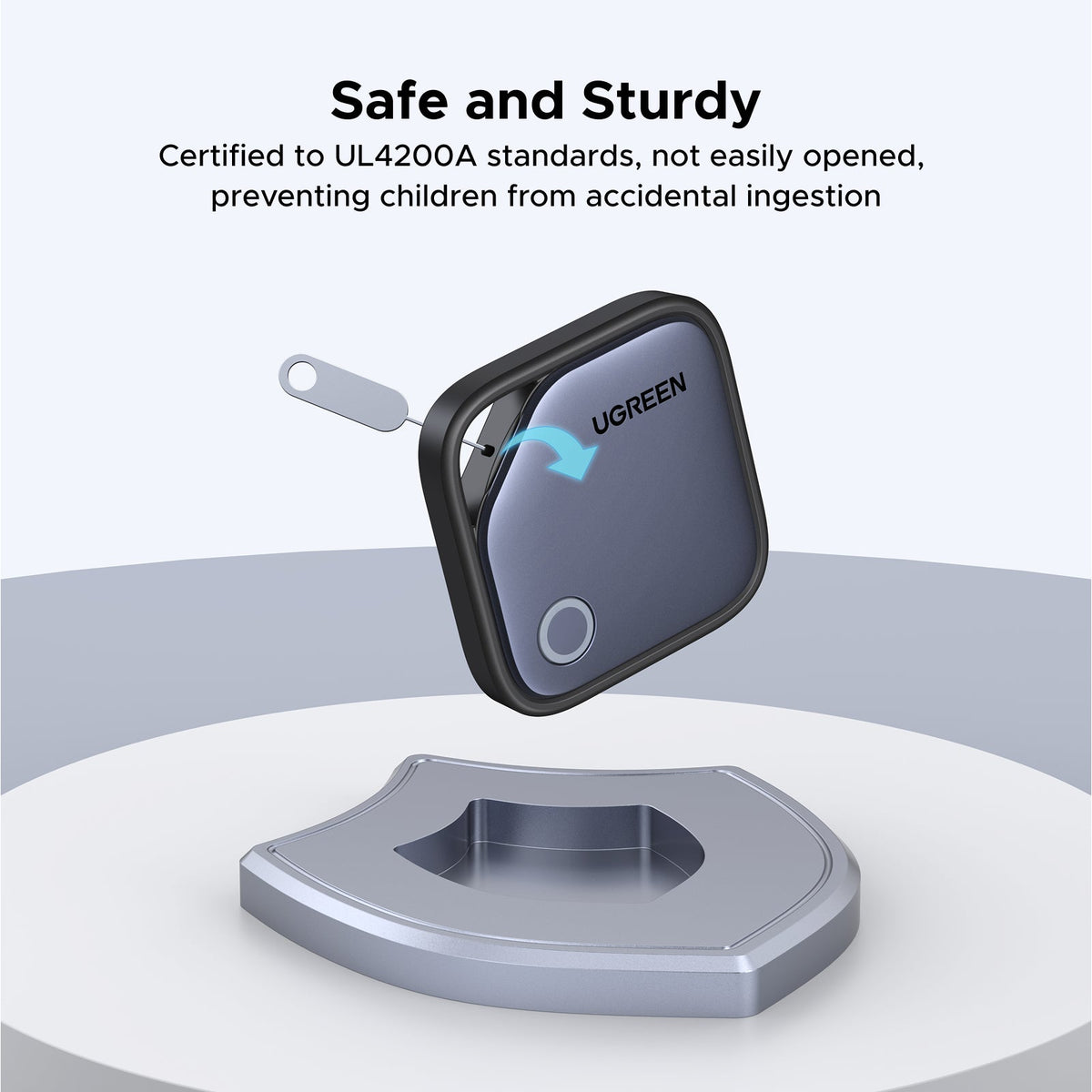 UGREEN SmartTag Pro Smart CM916 (75646P) iOS / Android sorozathoz, 4 darabos készlet, fekete