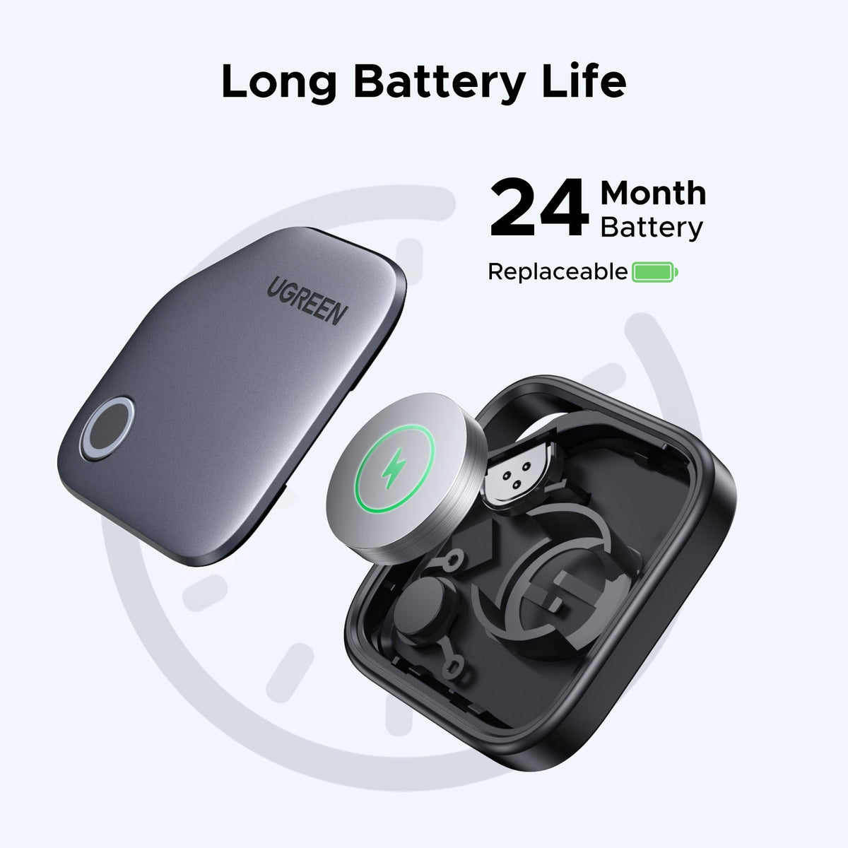 UGREEN SmartTag Pro Smart CM916 (75646P) iOS / Android sorozathoz, 4 darabos készlet, fekete