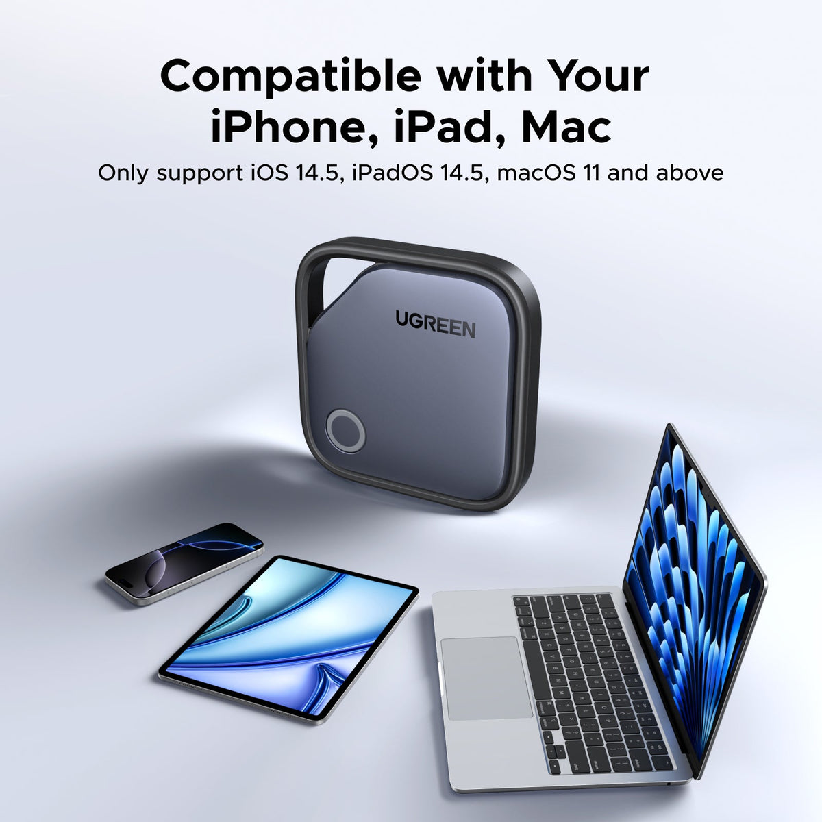 UGREEN SmartTag Pro Smart CM916 (75646P) iOS / Android sorozathoz, 4 darabos készlet, fekete