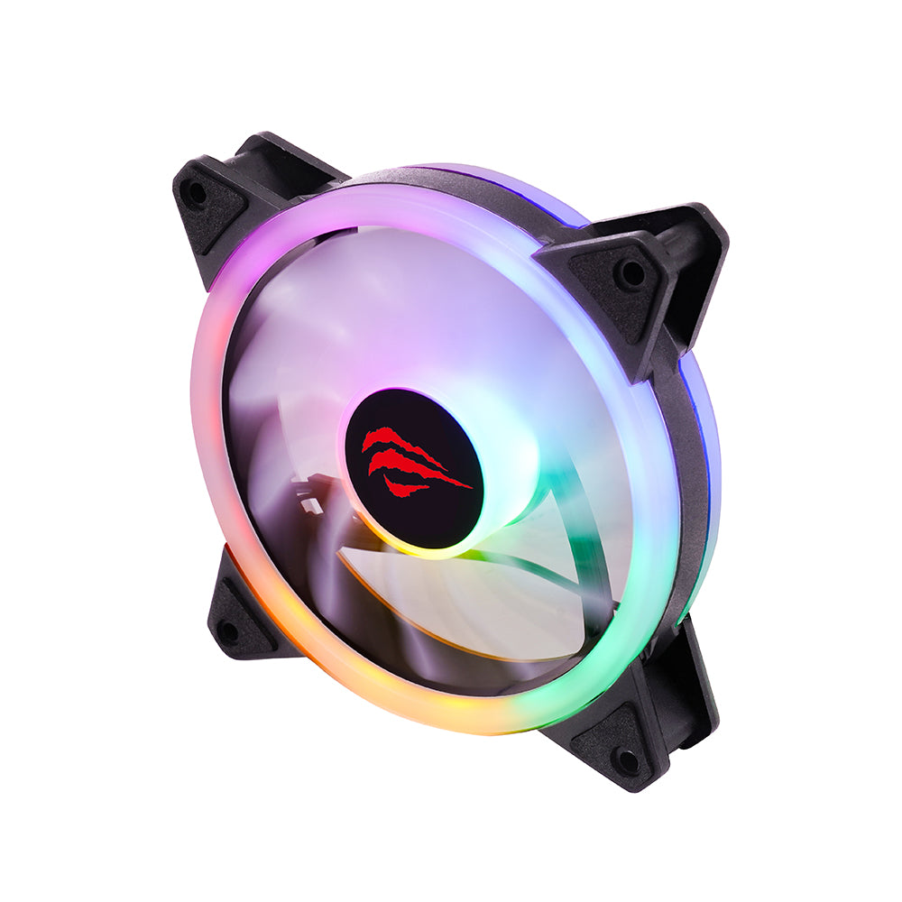 HAVIT F2089 ventilátor, RGB, 1200RPM, 35dB, 1,32W, Fekete