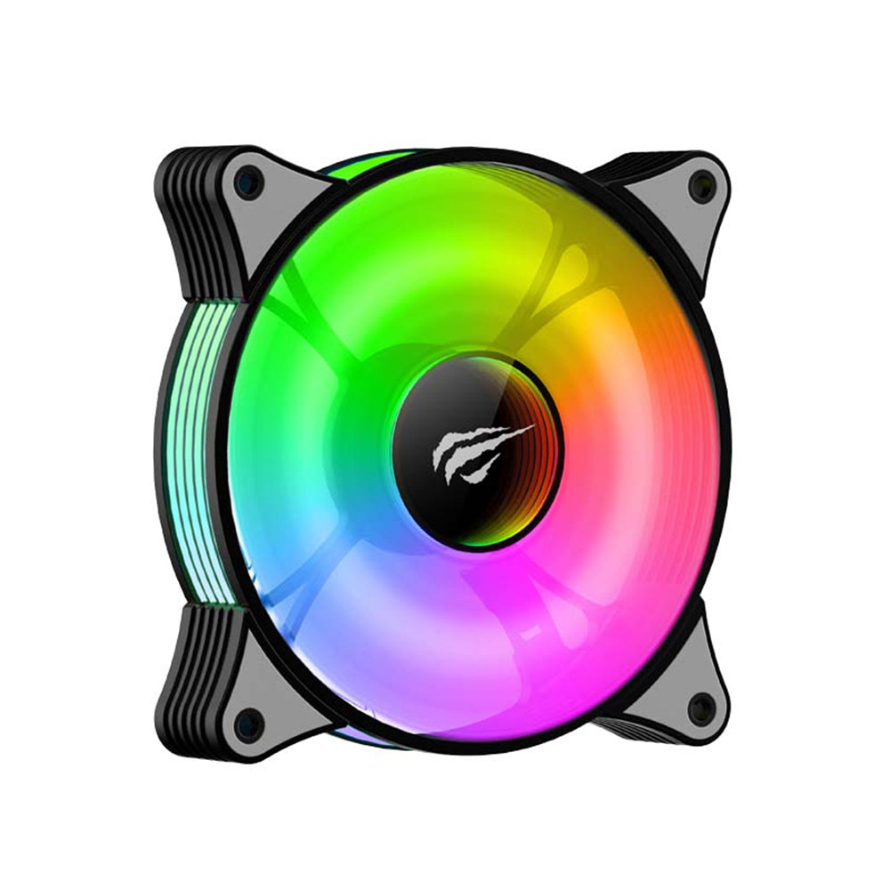 Ventilátor HAVIT F2095, RGB, 600RPM - 1800RPM, 38dB, 1.44W, Fekete