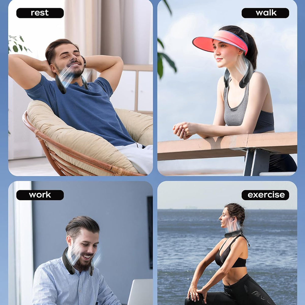 Techsuit S8 hordozható ventilátor, fehér