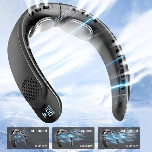 Techsuit S8 hordozható ventilátor, fekete