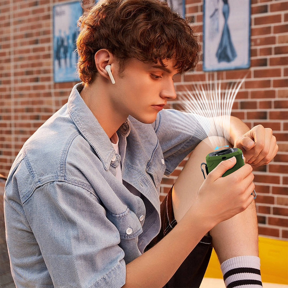 Hordozható ventilátor Techsuit Z14 külső akkumulátorral 5000mAh, Narancssárga