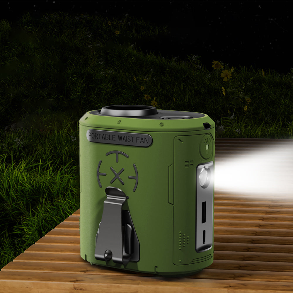 Hordozható ventilátor Techsuit Z14 külső akkumulátorral 5000mAh, Narancssárga