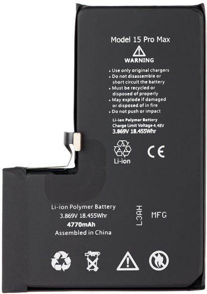 Apple iPhone 15 Pro Max akkumulátor, nagy kapacitás