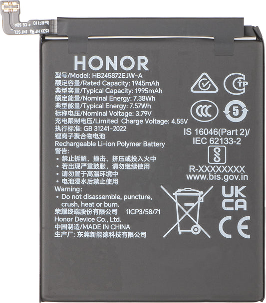 Honor Magic V5 akkumulátor, HB2958A7EJW-A, Service Pack 0235AQBL