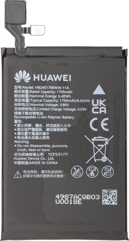 Akkumulátor Huawei Mate X7, HB2856B3EWW-11A + HB245179EWW-11A, Szerviz csomag 02357JJU