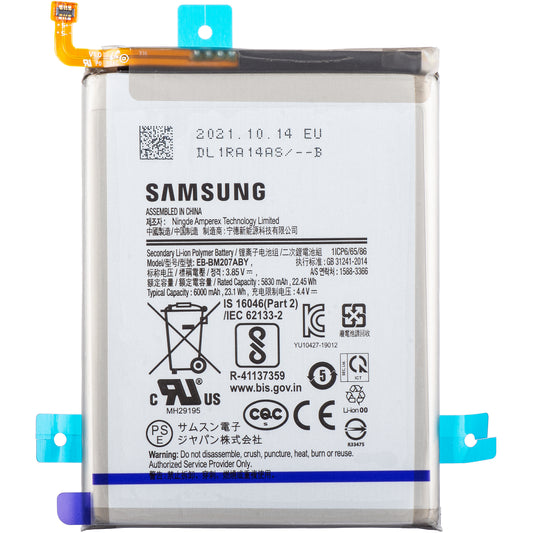 Samsung Galaxy M12 M127 / M21 M215 / M30s M307 akkumulátor, EB-BM207ABY, Service Pack GH82-25044A