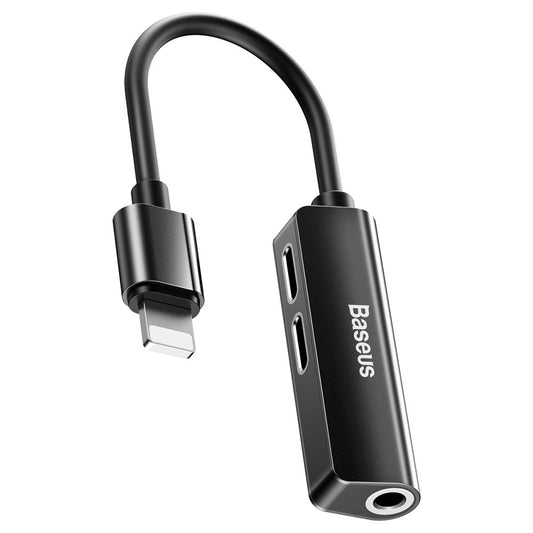 Audio Adapter Lightning - Lightning / 3.5mm Baseus L52, Fekete CALL52-01