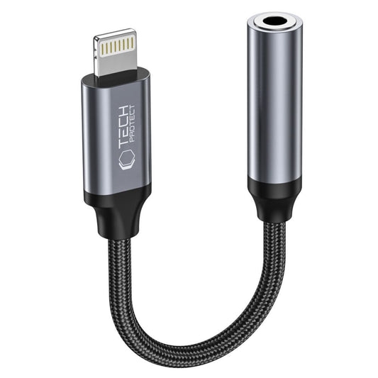 Audio Adapter Lightning - 3.5mm Tech-Protect Ultraboost, Fekete