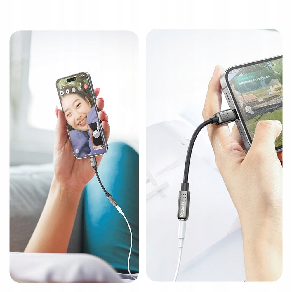 Lightning - 3.5mm McDodo CA-5010 Audio Adapter, Fekete