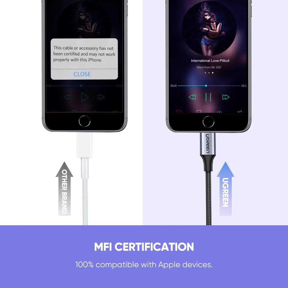 Audio Adapter Lightning - 3.5mm UGREEN US211 (30756), Fekete