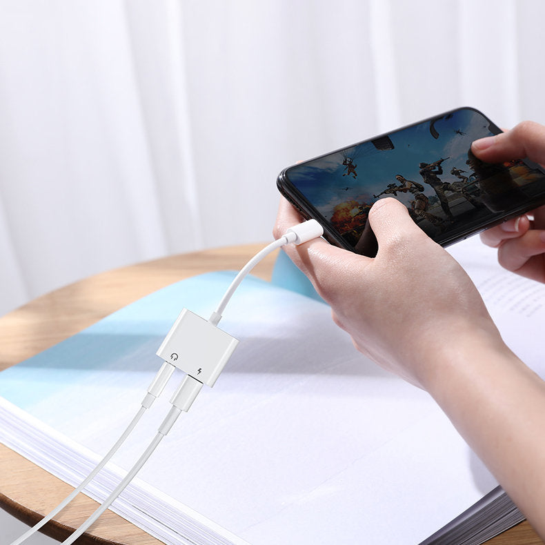 Audio Lightning Adapter - 2 x Lightning Joyroom S-Y104, Fehér