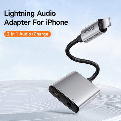 Audio Adapter Lightning - Lightning / 3.5mm McDodo CA-5540 Wales, Szürke
