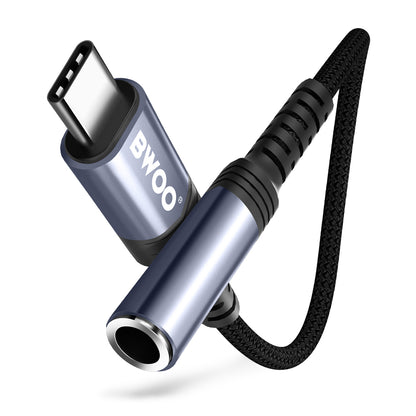 USB-C - 3.5mm BWOO BZ47 Audio Adapter, Fekete