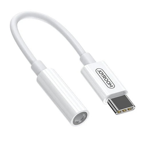 USB-C - 3,5 mm-es Joyroom SH-C1 audio adapter, Fehér