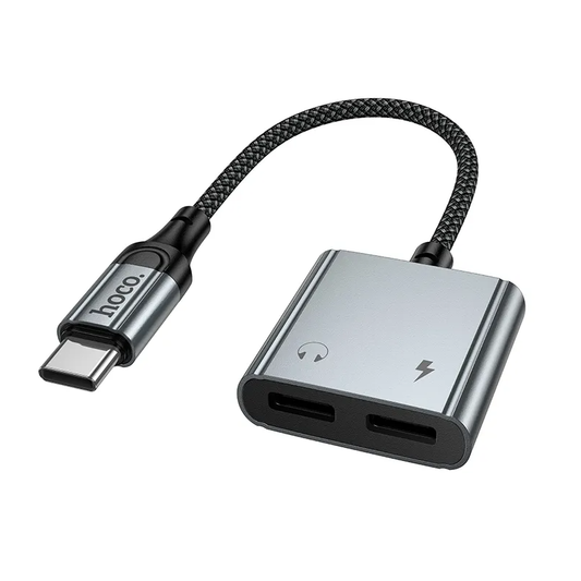 USB-C - USB-C / USB-C HOCO UPA34A audio adapter, szürke