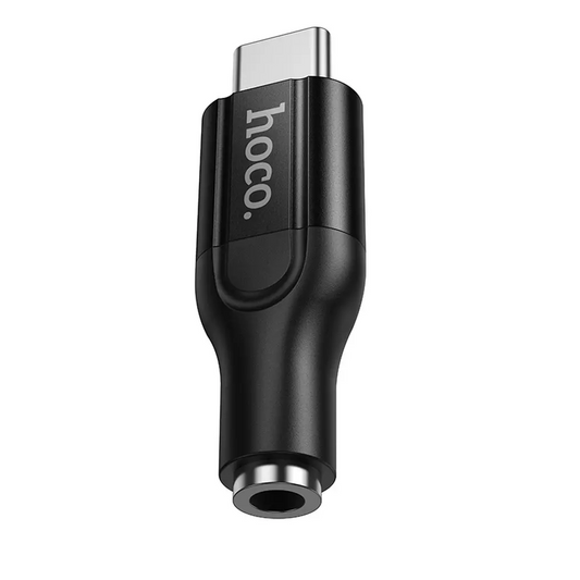 USB-C - 3,5 mm-es HOCO UPA35 audio adapter, fekete