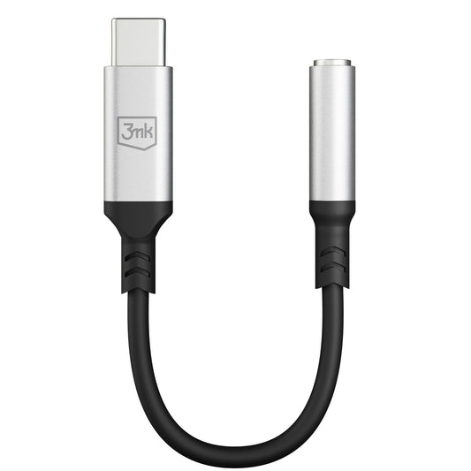 USB-C - 3,5 mm 3MK audio adapter, ezüst