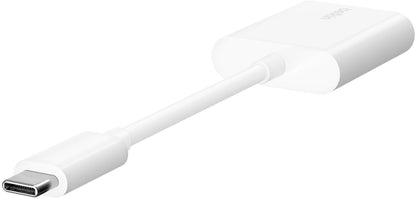 USB-C audio adapter - USB-C / USB-C Belkin RockStar, fehér F7U081btWH