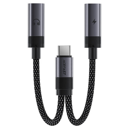 USB-C Audio Adapter - 2 x USB-C Acefast J14, Fekete