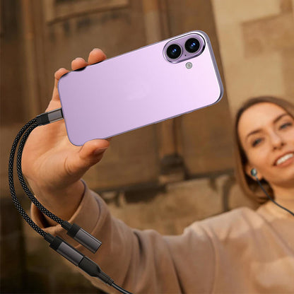 USB-C Audio Adapter - 2 x USB-C Acefast J14, Fekete