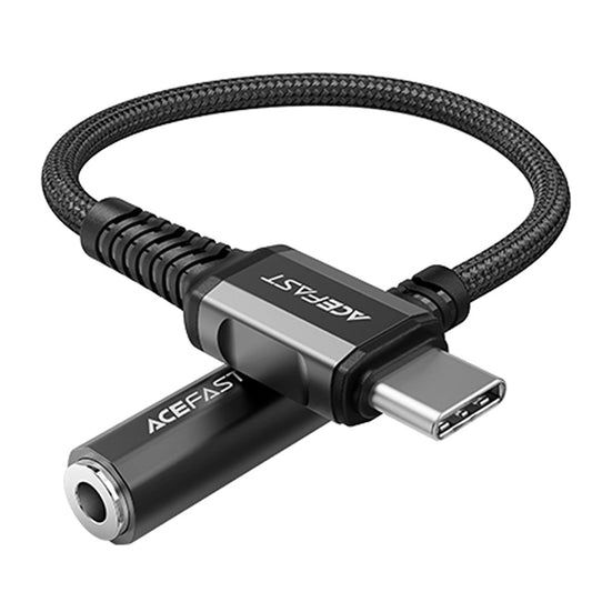 USB-C - 3.5mm Acefast C1-07 Audio Adapter, Fekete