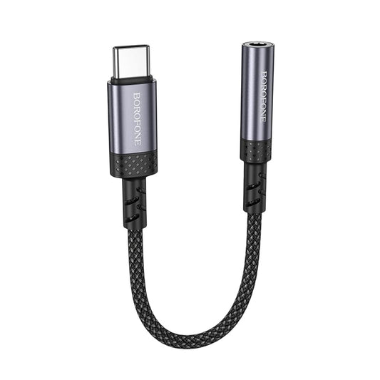 USB-C - 3,5 mm Borofone BV24 audio adapter, szürke