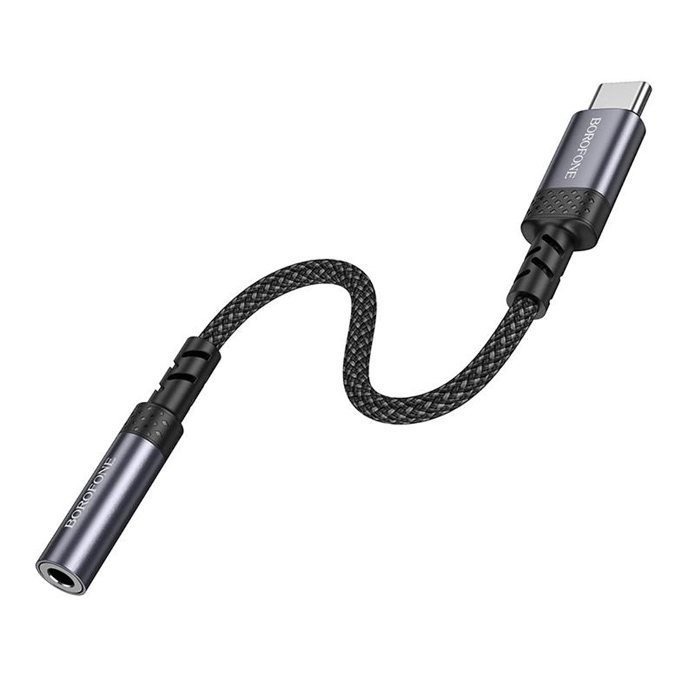 USB-C - 3,5 mm Borofone BV24 audio adapter, szürke