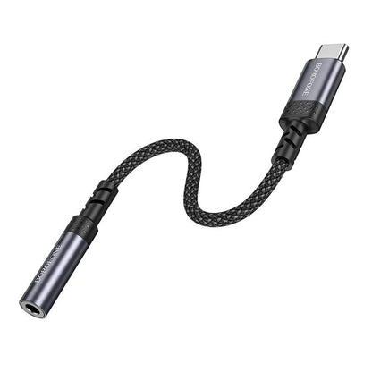 USB-C - 3,5 mm Borofone BV24 audio adapter, szürke