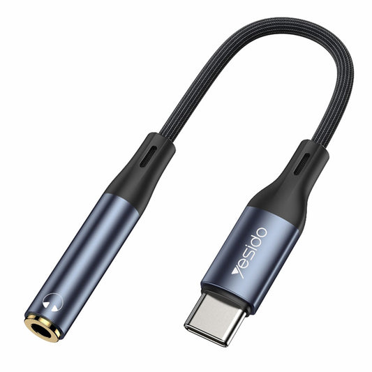 Audio Adapter USB-C - 3.5mm Yesido YAU38, Fekete