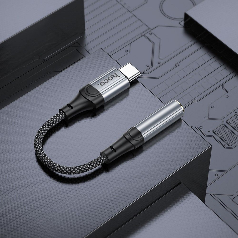 Audio adapter USB-C - 3.5mm HOCO LS36, Szürke