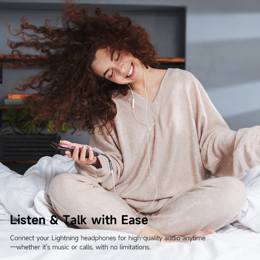 USB-C - Lightning McDodo CA-4870 Audio Adapter, Szürke