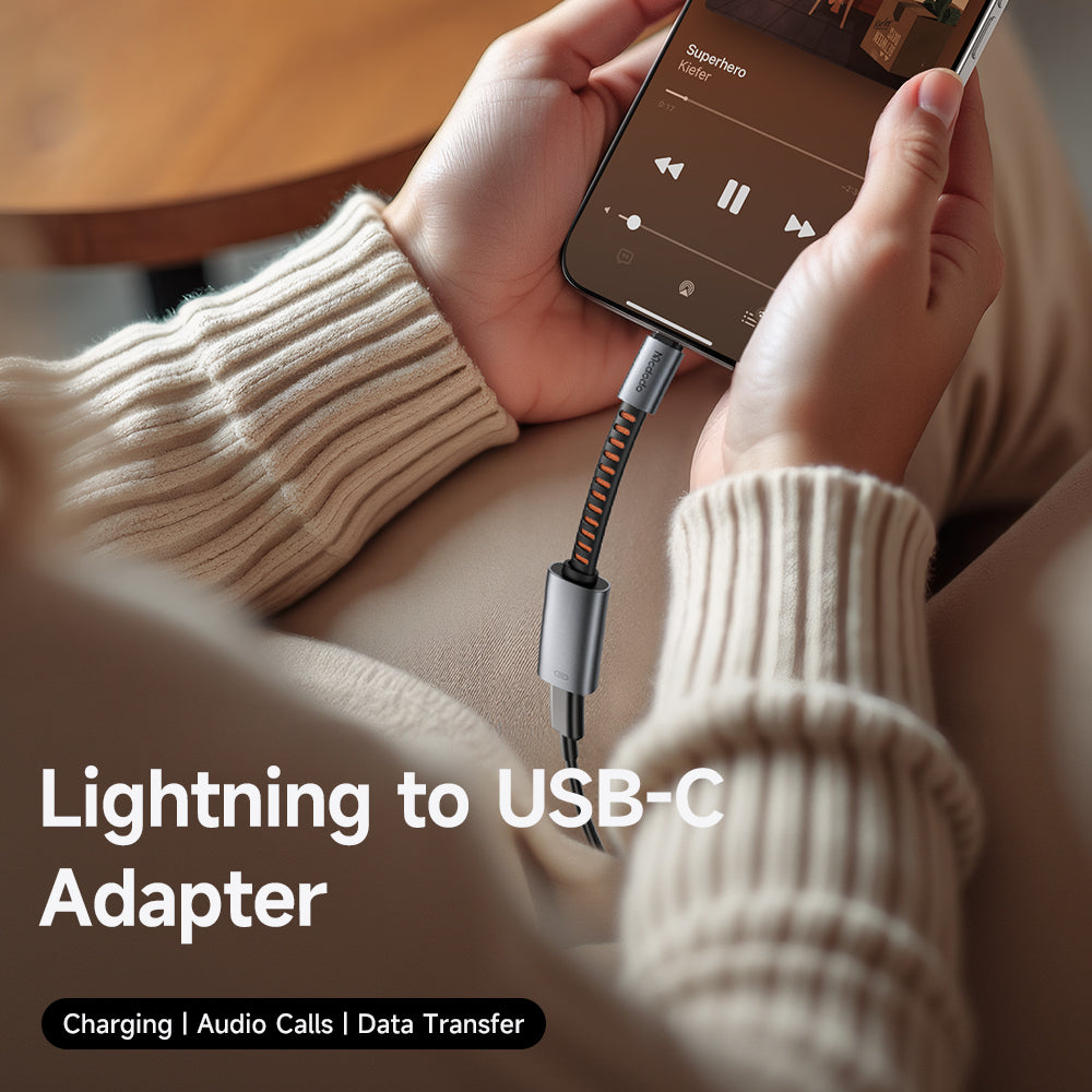 USB-C - Lightning McDodo CA-4870 Audio Adapter, Szürke