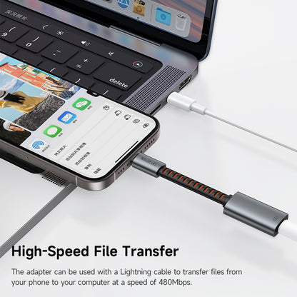 USB-C - Lightning McDodo CA-4870 Audio Adapter, Szürke