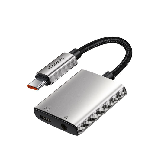 USB-C - USB-C / 3,5 mm McDodo CA-5050 Wales audio adapter, Szürke